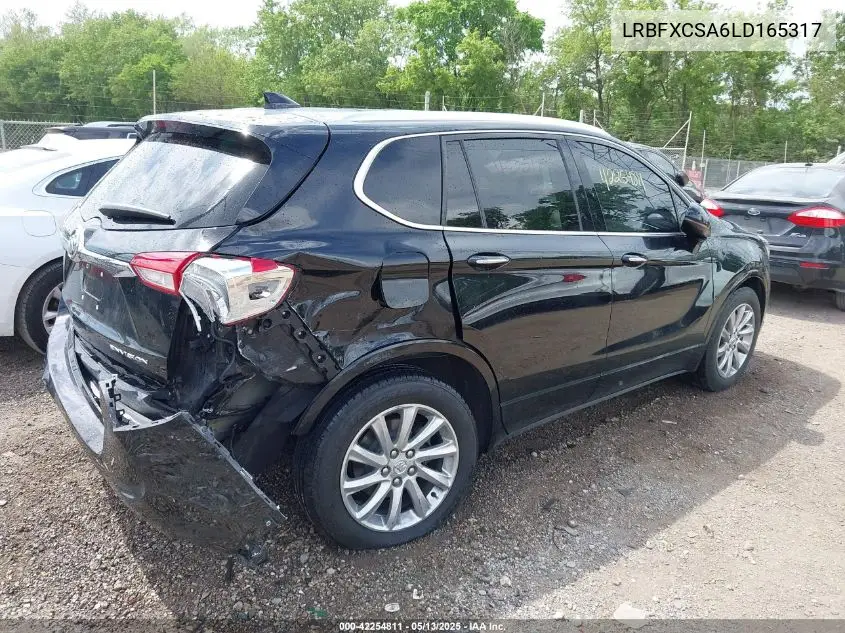 2020 Buick Envision Fwd Essence VIN: LRBFXCSA6LD165317 Lot: 42254811