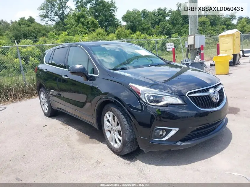 2020 Buick Envision Fwd Preferred VIN: LRBFXBSAXLD060435 Lot: 42593359