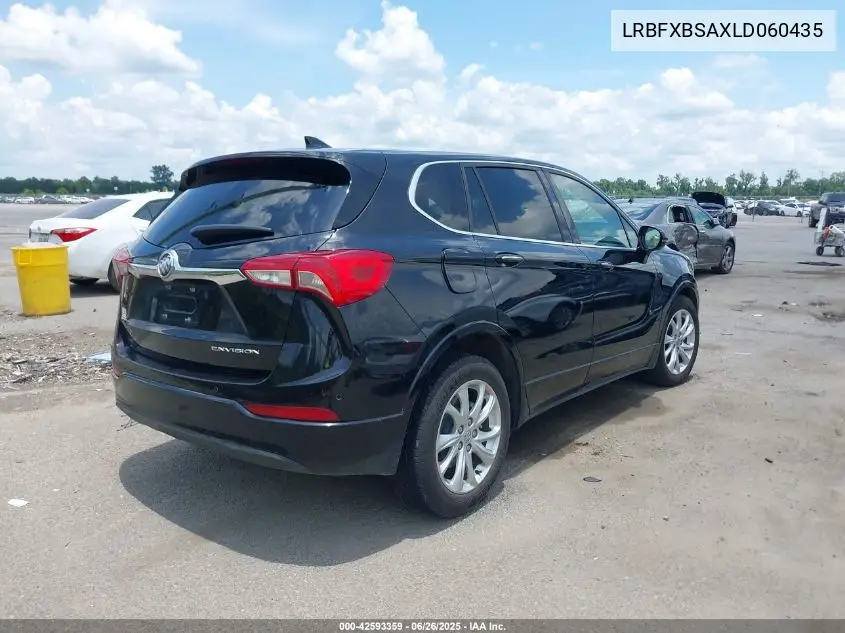 2020 Buick Envision Fwd Preferred VIN: LRBFXBSAXLD060435 Lot: 42593359
