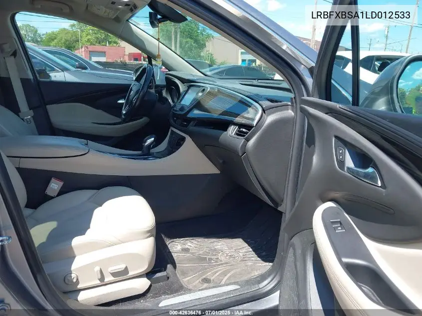 2020 Buick Envision Fwd Preferred VIN: LRBFXBSA1LD012533 Lot: 42636476