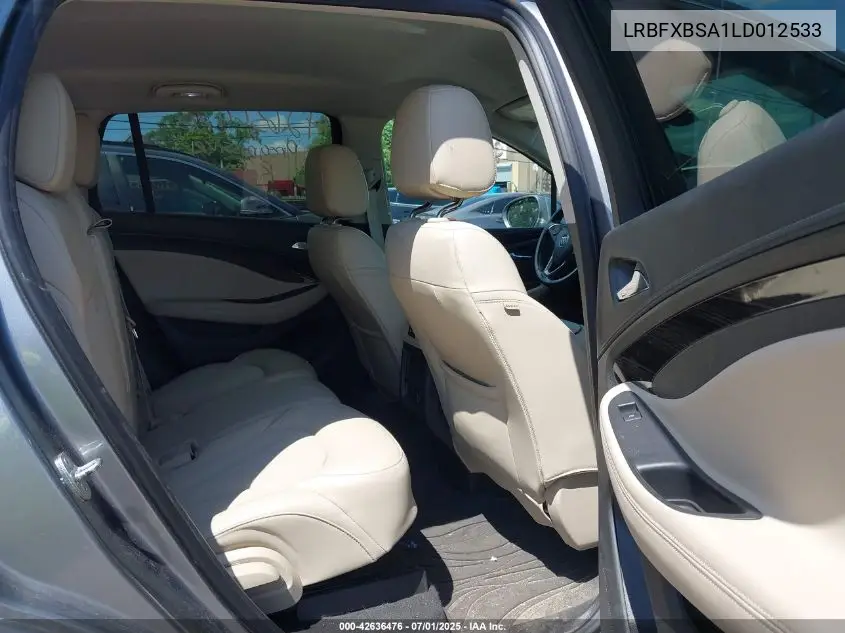 2020 Buick Envision Fwd Preferred VIN: LRBFXBSA1LD012533 Lot: 42636476