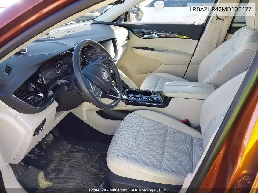 2021 Buick Envision Preferred VIN: LRBAZLR42MD102477 Lot: 12284670