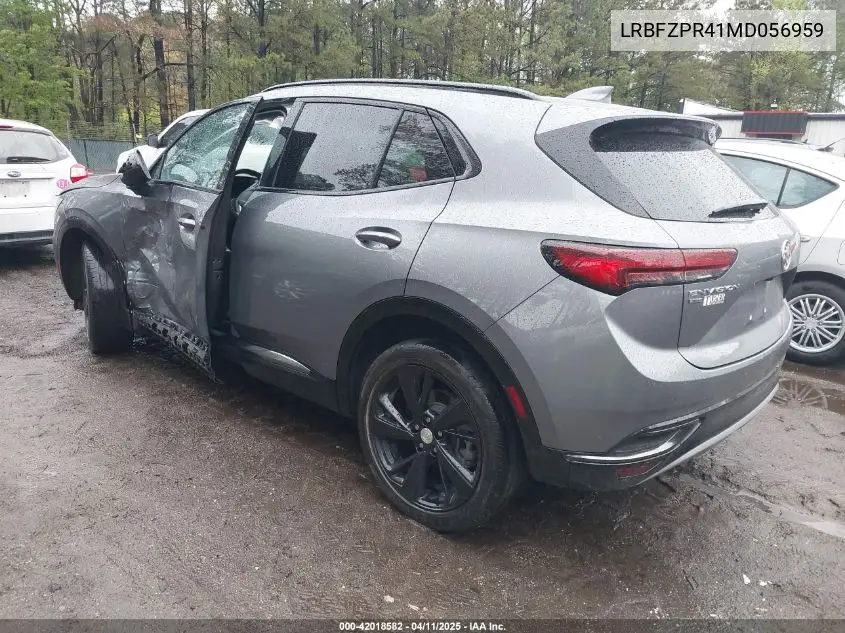 2021 Buick Envision Awd Essence VIN: LRBFZPR41MD056959 Lot: 42018582