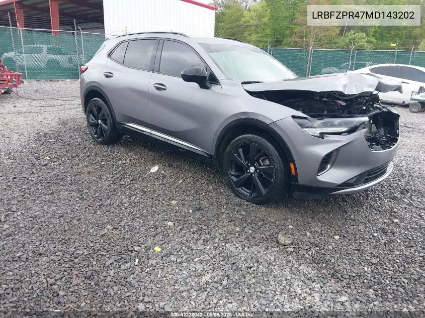 2021 Buick Envision Awd Essence VIN: LRBFZPR47MD143202 Lot: 42230042