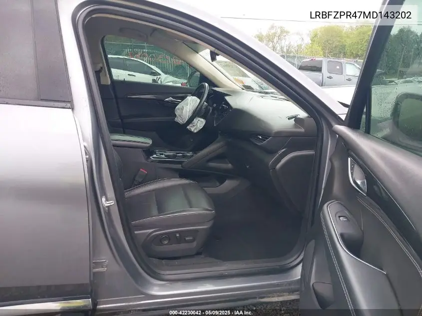 2021 Buick Envision Awd Essence VIN: LRBFZPR47MD143202 Lot: 42230042