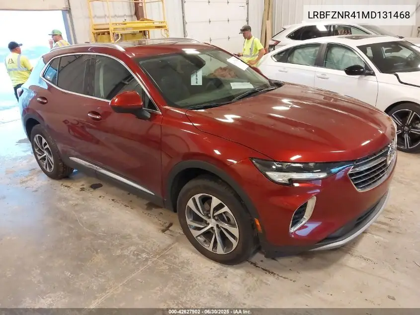 2021 Buick Envision Fwd Essence VIN: LRBFZNR41MD131468 Lot: 42627902