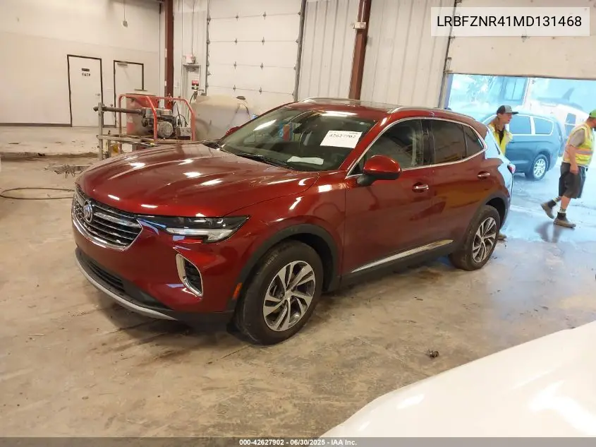 2021 Buick Envision Fwd Essence VIN: LRBFZNR41MD131468 Lot: 42627902