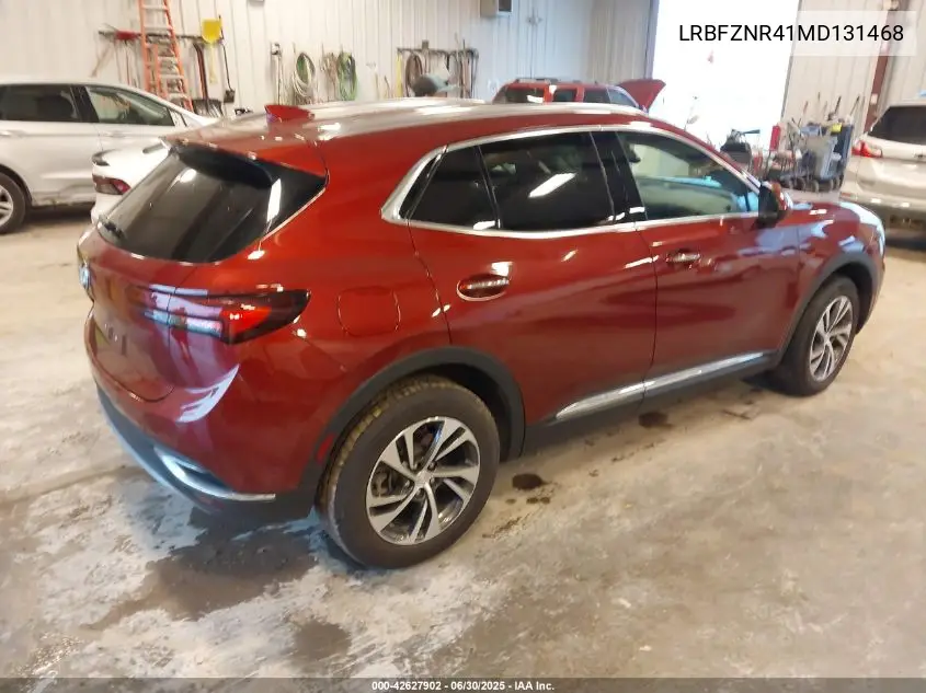 2021 Buick Envision Fwd Essence VIN: LRBFZNR41MD131468 Lot: 42627902