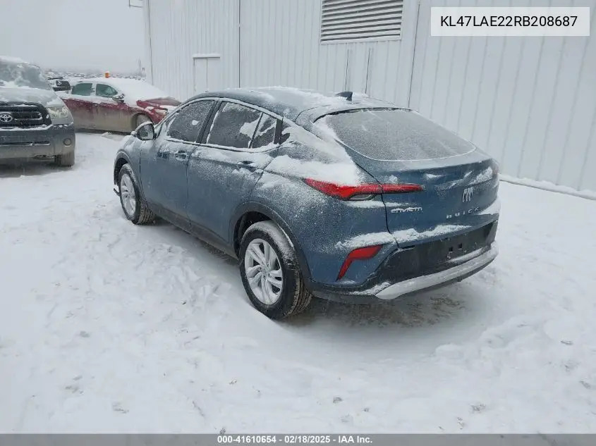 2024 Buick Envista Preferred Fwd VIN: KL47LAE22RB208687 Lot: 41610654