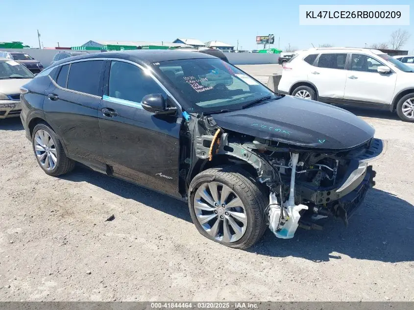 2024 Buick Envista Avenir Fwd VIN: KL47LCE26RB000209 Lot: 41844464