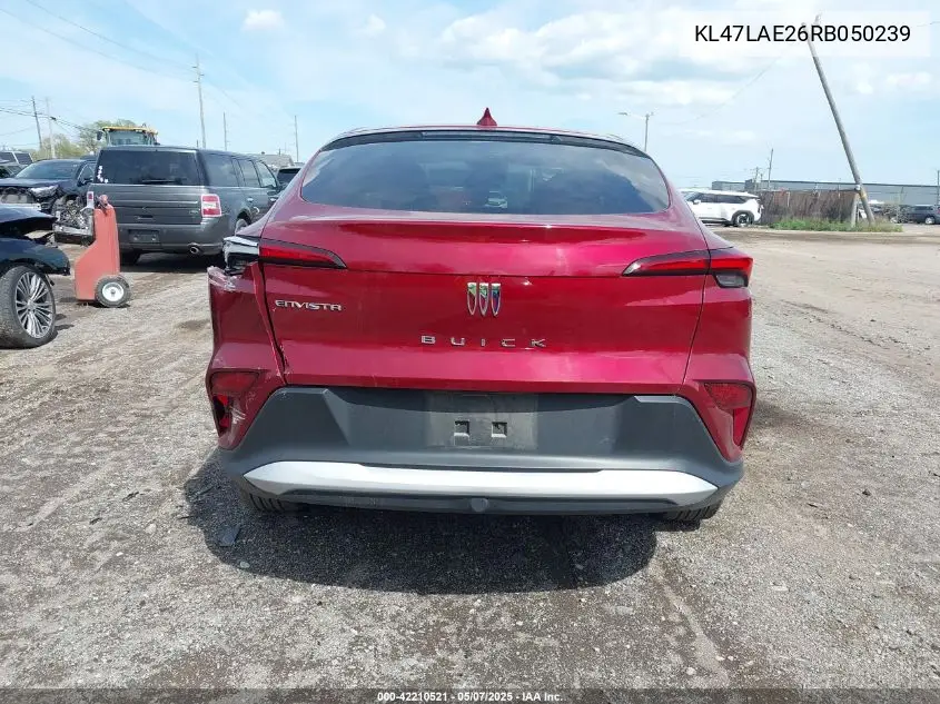 2024 Buick Envista Preferred Fwd VIN: KL47LAE26RB050239 Lot: 42210521