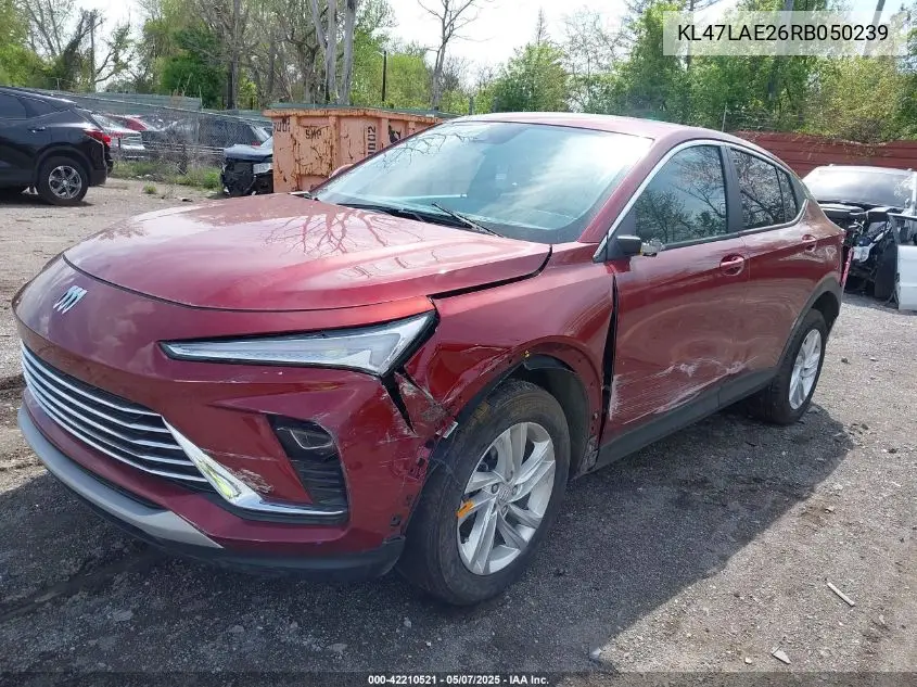 2024 Buick Envista Preferred Fwd VIN: KL47LAE26RB050239 Lot: 42210521
