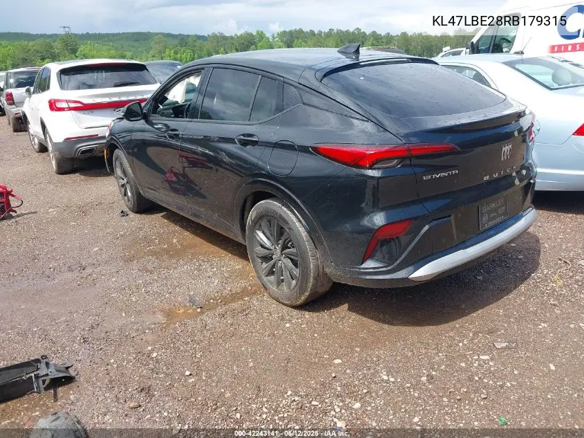 2024 Buick Envista Sport Touring Fwd VIN: KL47LBE28RB179315 Lot: 42243141
