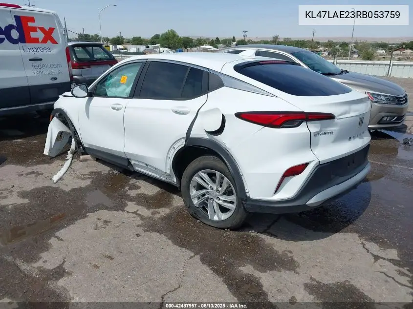 2024 Buick Envista Preferred Fwd VIN: KL47LAE23RB053759 Lot: 42487957