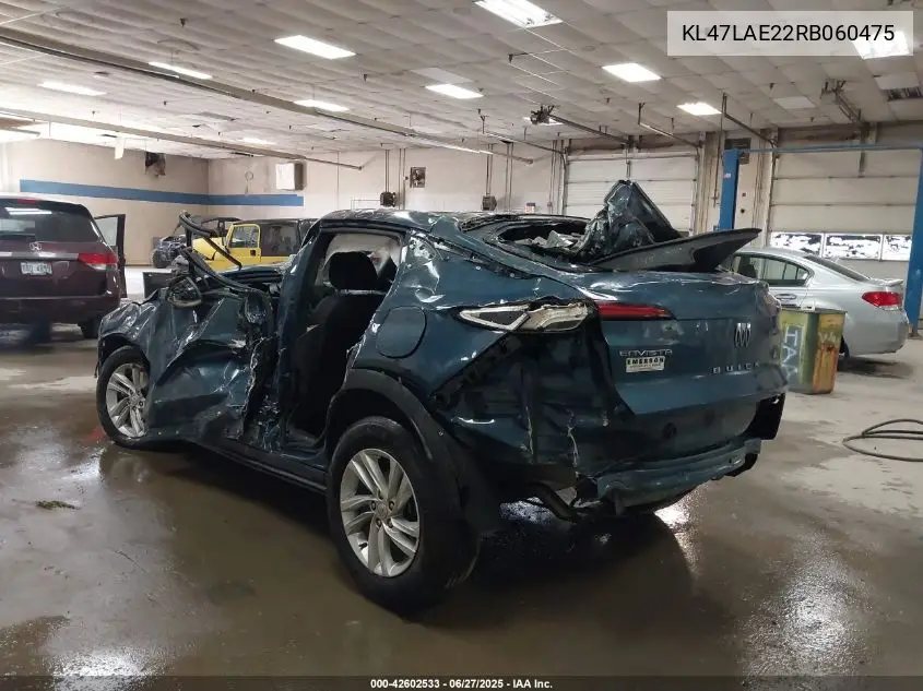 2024 Buick Envista Preferred Fwd VIN: KL47LAE22RB060475 Lot: 42602533