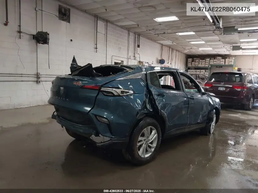2024 Buick Envista Preferred Fwd VIN: KL47LAE22RB060475 Lot: 42602533