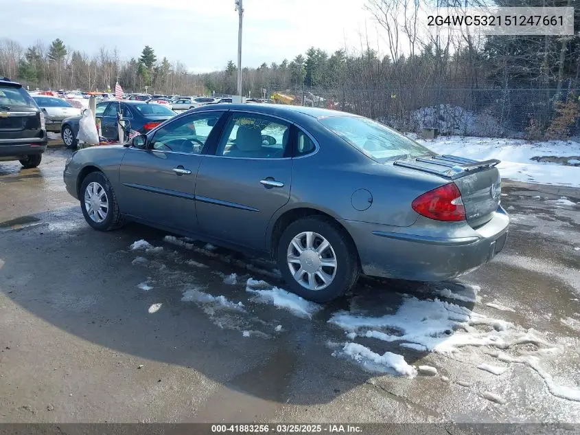 2005 Buick Lacrosse Cx VIN: 2G4WC532151247661 Lot: 41883256