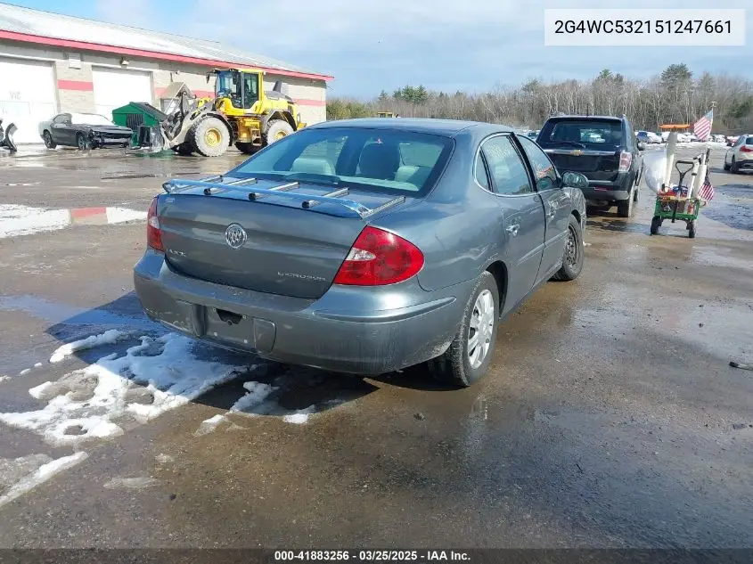 2005 Buick Lacrosse Cx VIN: 2G4WC532151247661 Lot: 41883256