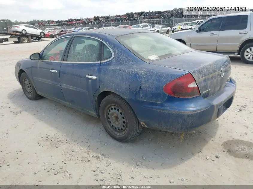 2005 Buick Lacrosse Cx VIN: 2G4WC532051244153 Lot: 41918307