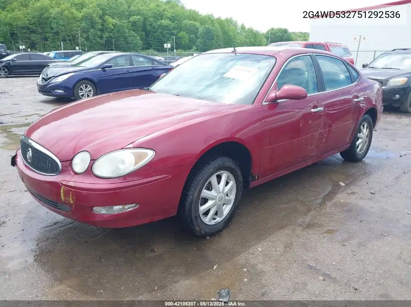 2005 Buick Lacrosse Cxl VIN: 2G4WD532751292536 Lot: 42105307