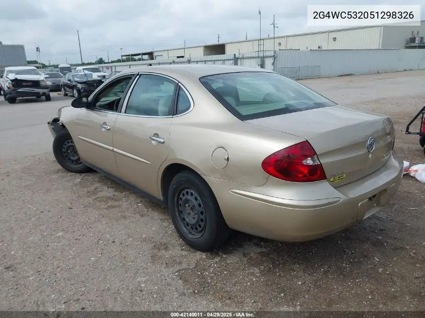2005 Buick Lacrosse Cx VIN: 2G4WC532051298326 Lot: 42140011