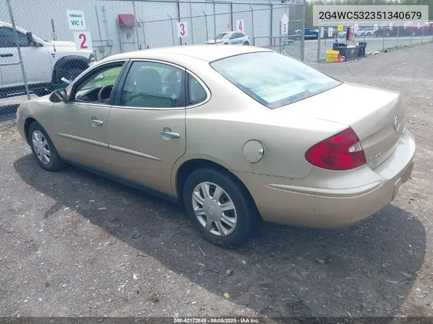 2005 Buick Lacrosse Cx VIN: 2G4WC532351340679 Lot: 42172848