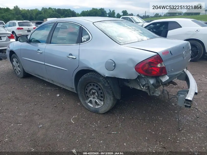 2005 Buick Lacrosse Cx VIN: 2G4WC532251321864 Lot: 42222420