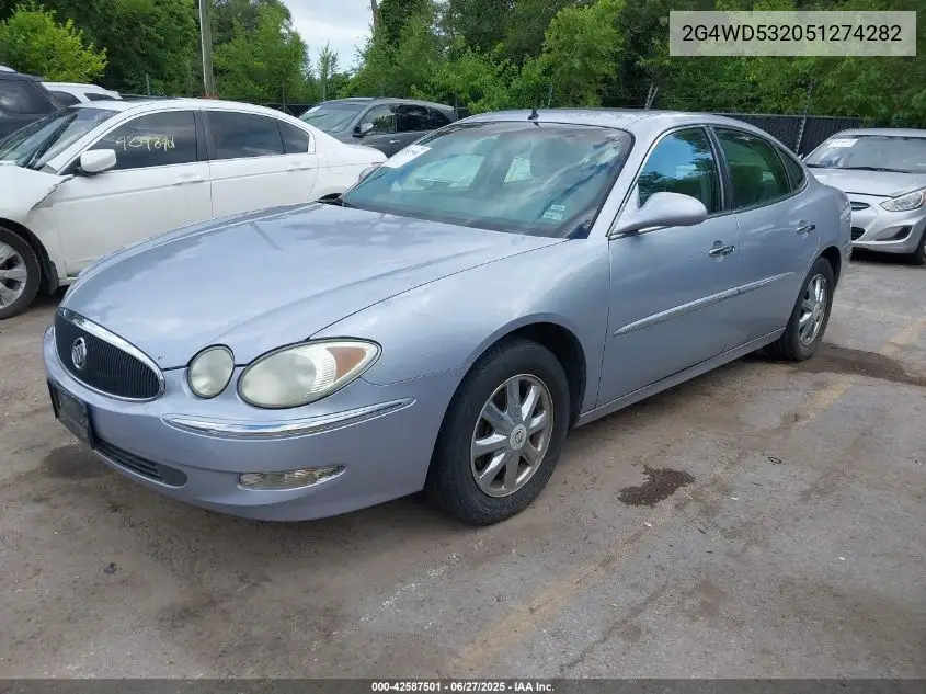 2005 Buick Lacrosse Cxl VIN: 2G4WD532051274282 Lot: 42587501
