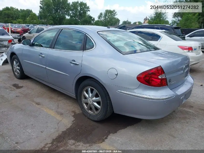 2005 Buick Lacrosse Cxl VIN: 2G4WD532051274282 Lot: 42587501