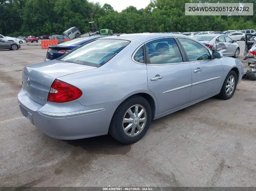 2005 Buick Lacrosse Cxl VIN: 2G4WD532051274282 Lot: 42587501