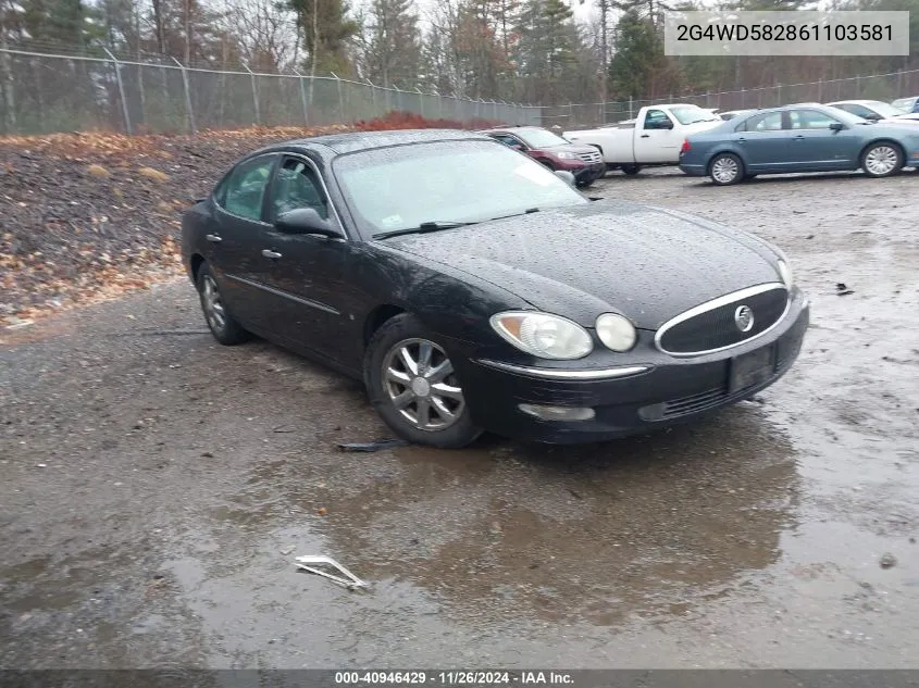 2006 Buick Lacrosse Cxl VIN: 2G4WD582861103581 Lot: 40946429