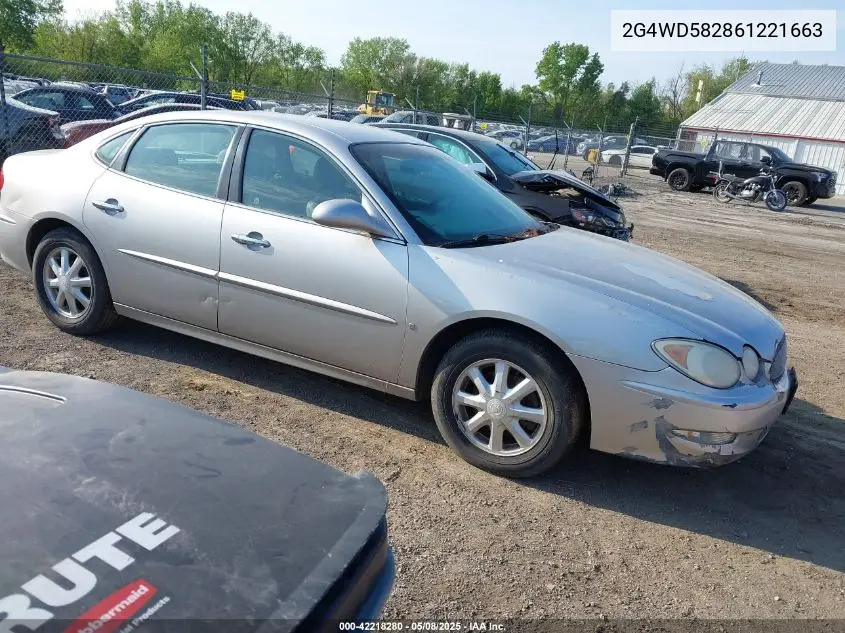 2006 Buick Lacrosse Cxl VIN: 2G4WD582861221663 Lot: 42218280