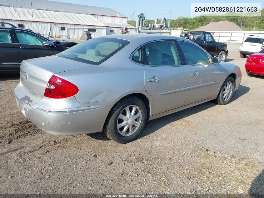 2006 Buick Lacrosse Cxl VIN: 2G4WD582861221663 Lot: 42218280