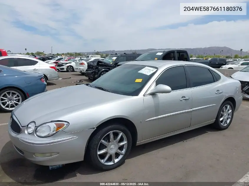 2006 Buick Lacrosse Cxs VIN: 2G4WE587661180376 Lot: 42244630