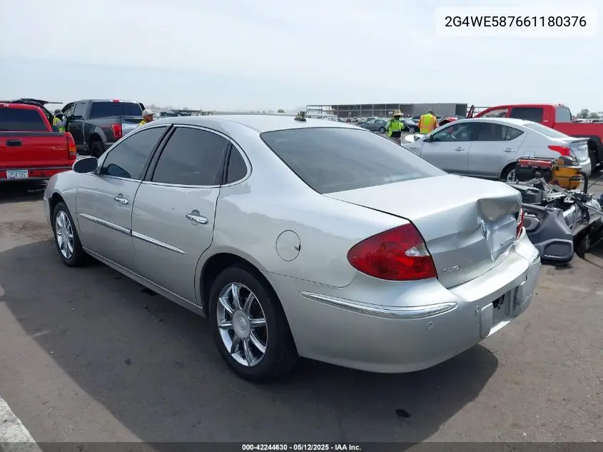 2006 Buick Lacrosse Cxs VIN: 2G4WE587661180376 Lot: 42244630
