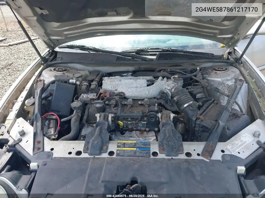 2006 Buick Lacrosse Cxs VIN: 2G4WE587861217170 Lot: 42440575