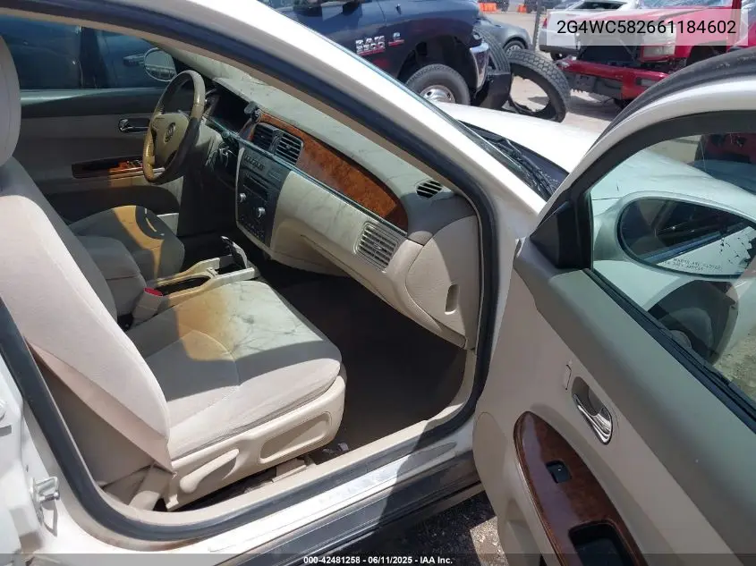 2006 Buick Lacrosse Cx VIN: 2G4WC582661184602 Lot: 42481258