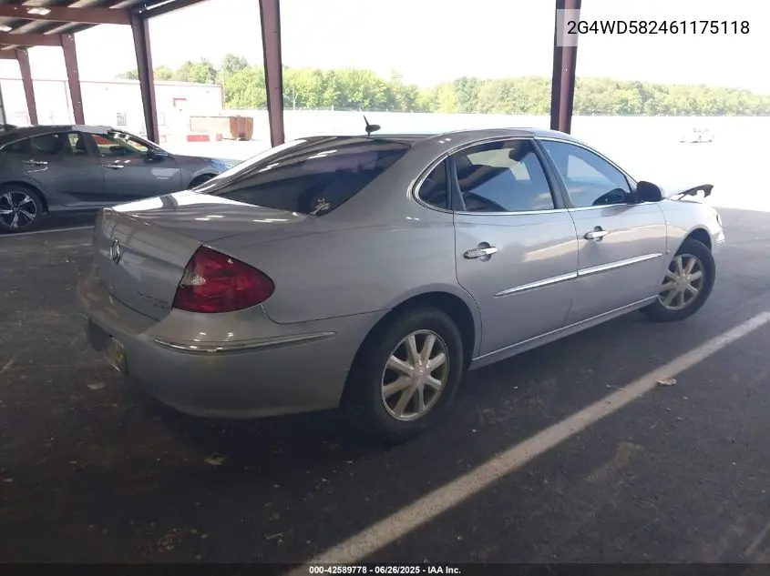 2006 Buick Lacrosse Cxl VIN: 2G4WD582461175118 Lot: 42589778