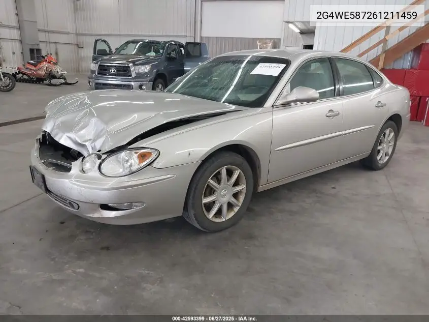 2006 Buick Lacrosse Cxs VIN: 2G4WE587261211459 Lot: 42593399