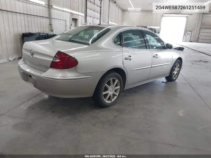 2006 Buick Lacrosse Cxs VIN: 2G4WE587261211459 Lot: 42593399