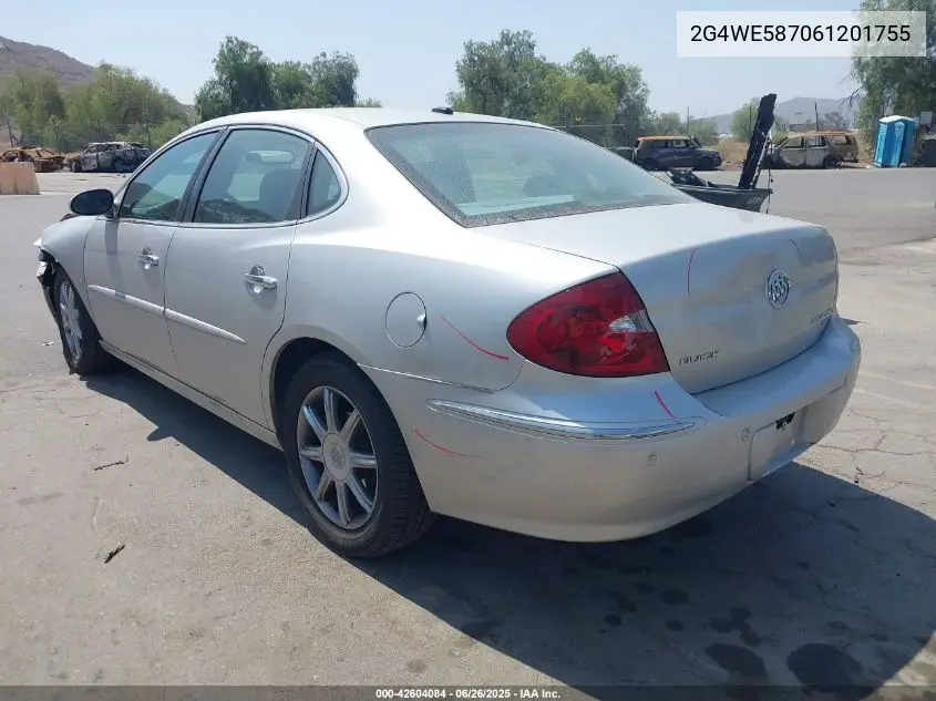 2006 Buick Lacrosse Cxs VIN: 2G4WE587061201755 Lot: 42604084