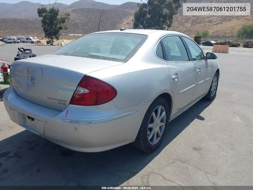 2006 Buick Lacrosse Cxs VIN: 2G4WE587061201755 Lot: 42604084