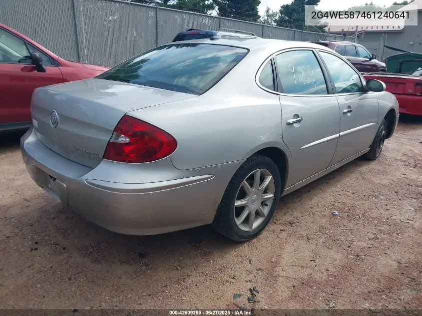 2006 Buick Lacrosse Cxs VIN: 2G4WE587461240641 Lot: 42609269