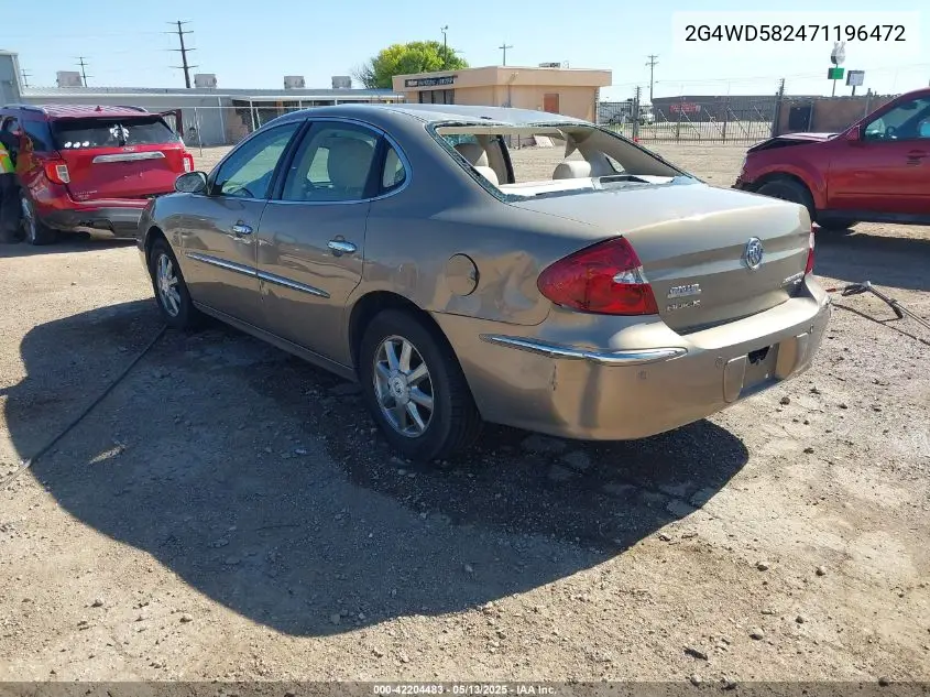 2007 Buick Lacrosse Cxl VIN: 2G4WD582471196472 Lot: 42204483