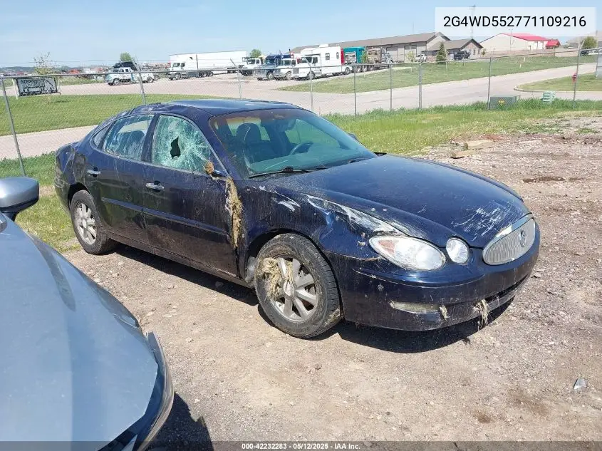 2007 Buick Lacrosse Cxl VIN: 2G4WD552771109216 Lot: 42232283