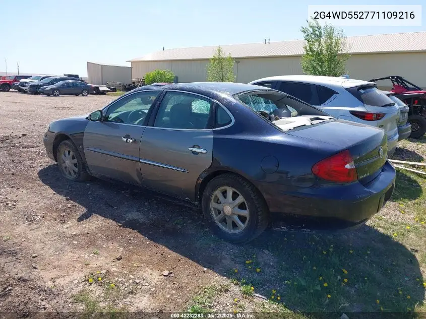 2007 Buick Lacrosse Cxl VIN: 2G4WD552771109216 Lot: 42232283