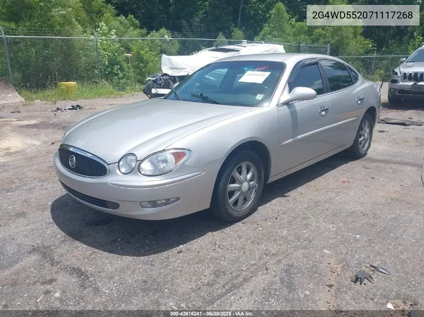 2007 Buick Lacrosse Cxl VIN: 2G4WD552071117268 Lot: 42616241