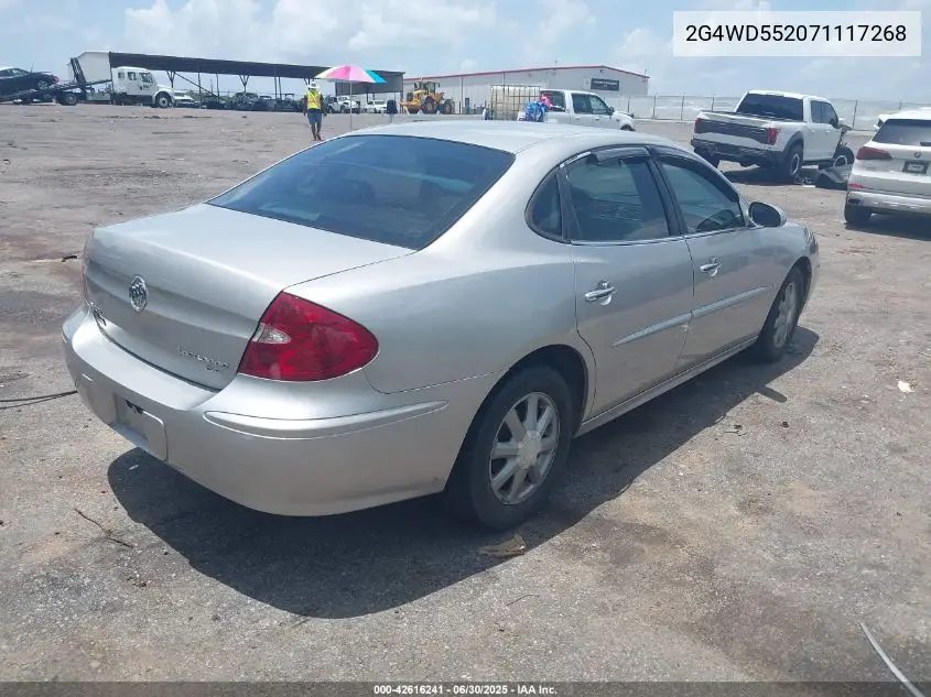 2007 Buick Lacrosse Cxl VIN: 2G4WD552071117268 Lot: 42616241