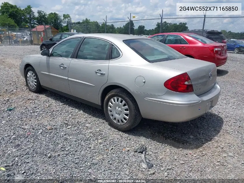 2007 Buick Lacrosse Cx VIN: 2G4WC552X71165850 Lot: 42622261
