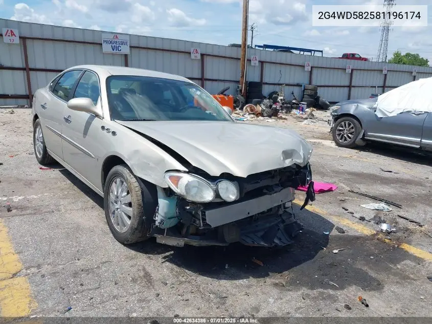 2008 Buick Lacrosse Cxl VIN: 2G4WD582581196174 Lot: 42634386